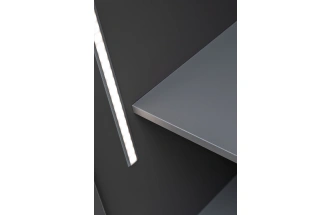 Шкаф-пенал Alto, 50x57x228.5, распашной c вешалкой, серый кобальт