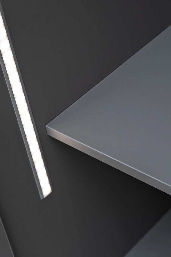 Шкаф-пенал Alto, 50x57x228.5, распашной c вешалкой, серый кобальт