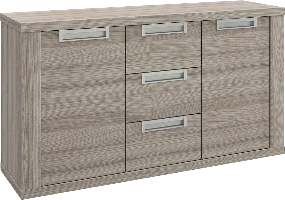 Комод Честерфилд, с полками и тремя ящиками, Шорвуд