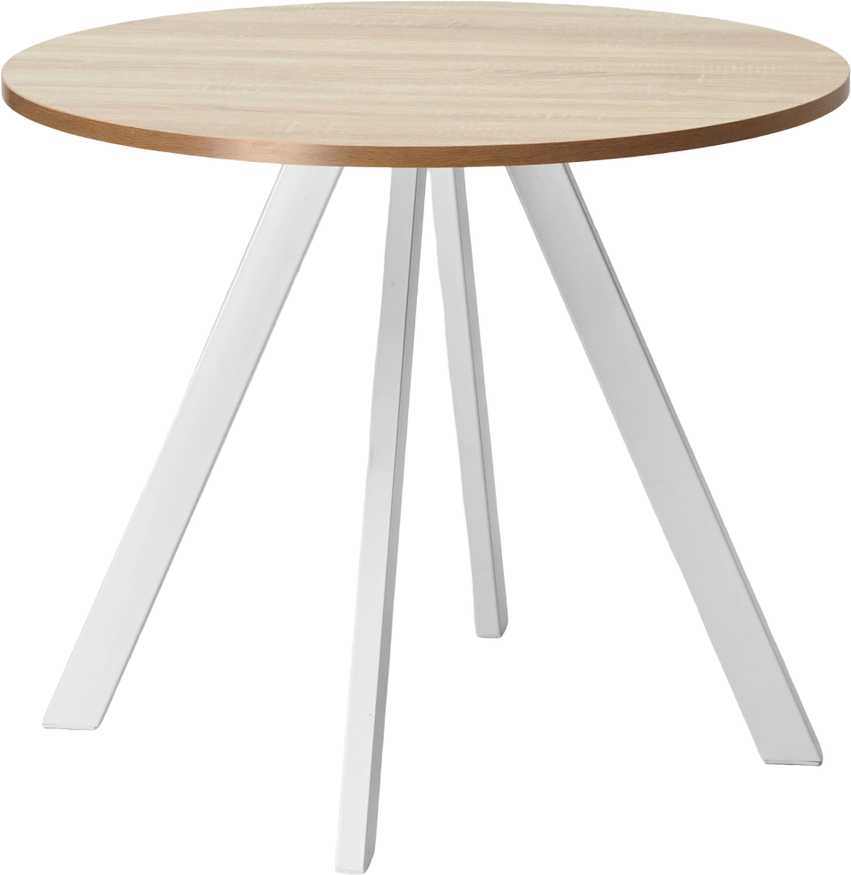 Кухонный стол Монтен 90, нераздвижной Дуб Сонома, Белый