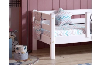 Кровать детская Соня-3, с защитой по периметру, белый