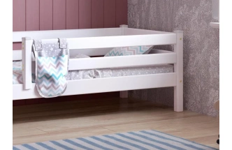 Кровать детская Соня-3, с защитой по периметру, белый