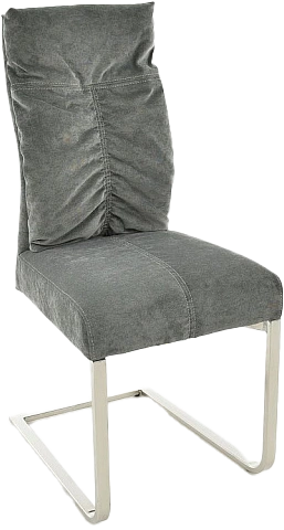 Стул Лофт-2, мягкий, Berlin 101, велюр, каркас хром