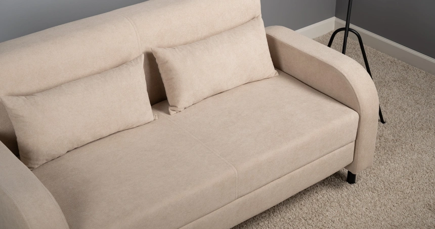 Диван прямой двухместный Киото, Epic 12 Beige (бежевый)