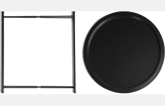 Журнальный стол Tray, 47x51, black, каркас черный