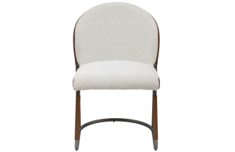 Стул 160KD-80070, мягкий, экокожа, кремовый / терракота