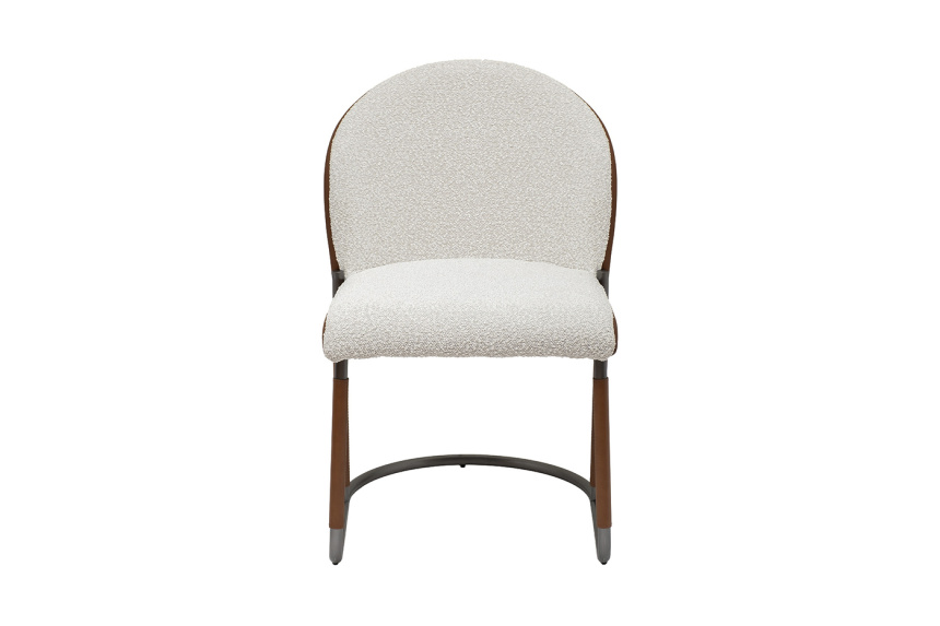  Стул 160KD-80070, мягкий, экокожа, кремовый / терракота