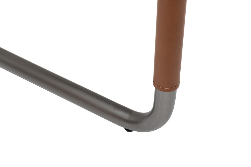  Стул 160KD-80070, мягкий, экокожа, кремовый / терракота