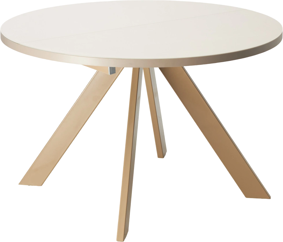 Кухонный стол раздвижной Монтен 120, Капучино, стекло, Капучино