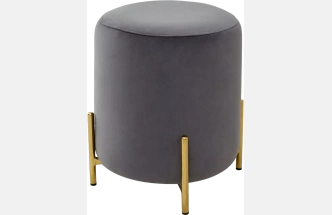Пуф Rice, Bluvel-14 grey / gold