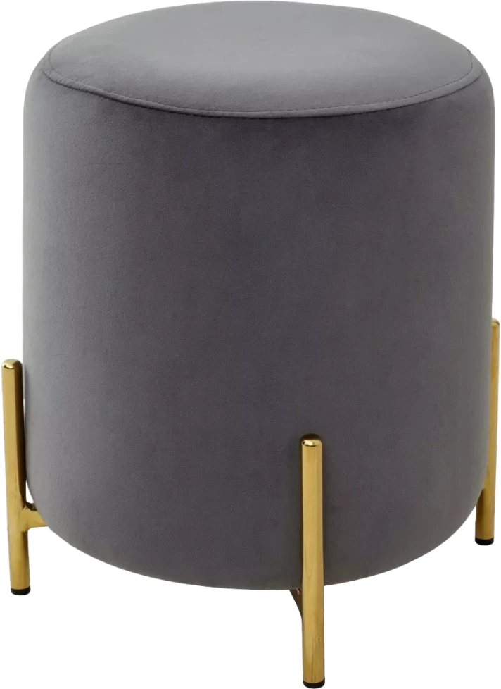 Пуф Rice, Bluvel-14 grey / gold