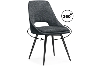 Стул Avianus, вращающийся 360, тёмно-серый / чёрный
