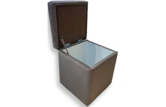 Банкетка-пуф № 20, с ящиком для хранения, альба мокко