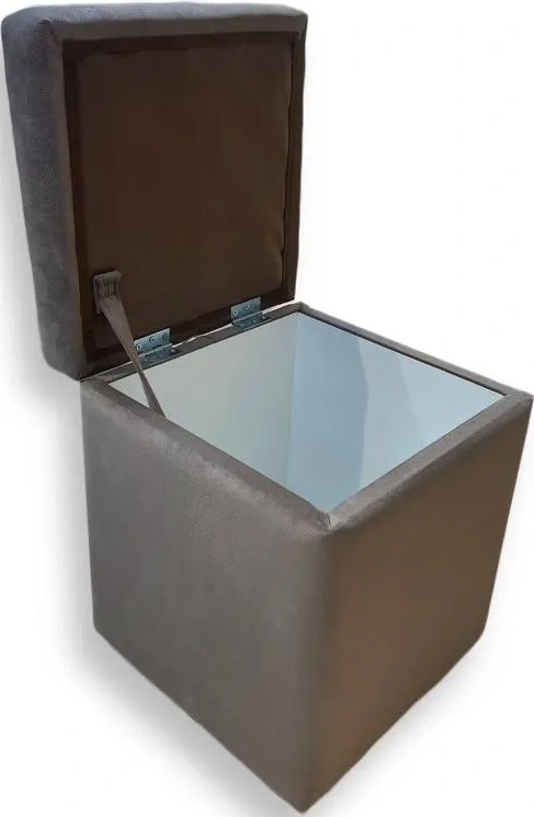 Банкетка-пуф № 20, с ящиком для хранения, альба мокко