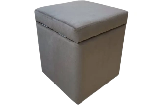 Банкетка-пуф № 20, с ящиком для хранения, альба мокко