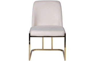 Стул GY-DC8365GOLD-CR, мягкий, велюр, кремовый / золото