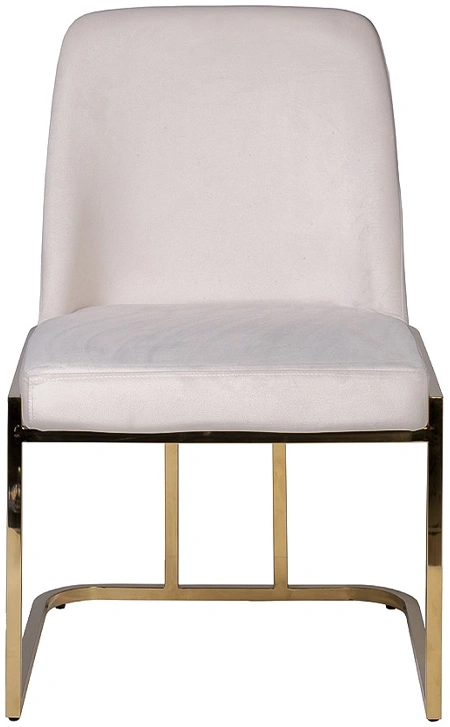 Стул GY-DC8365GOLD-CR, мягкий, велюр, кремовый / золото