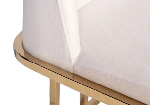 Стул GY-DC8365GOLD-CR, мягкий, велюр, кремовый / золото