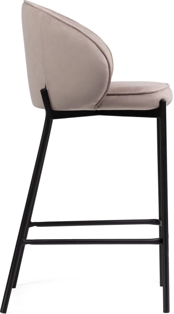 Барный стул Нейл, велюр латте / черный