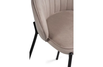 Барный стул Нейл, велюр латте / черный