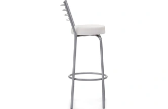 Барный стул Kuroda, белый полимер / светлый мусс