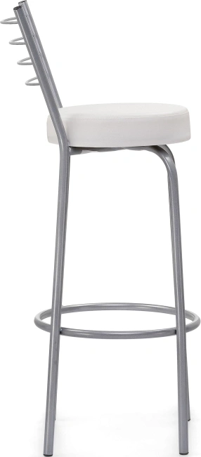 Барный стул Kuroda, белый полимер / светлый мусс