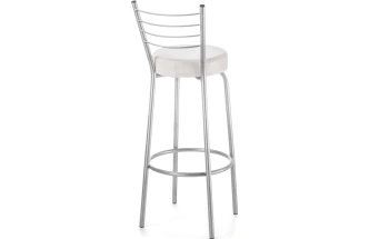 Барный стул Kuroda, белый полимер / светлый мусс
