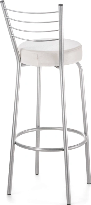 Барный стул Kuroda, белый полимер / светлый мусс