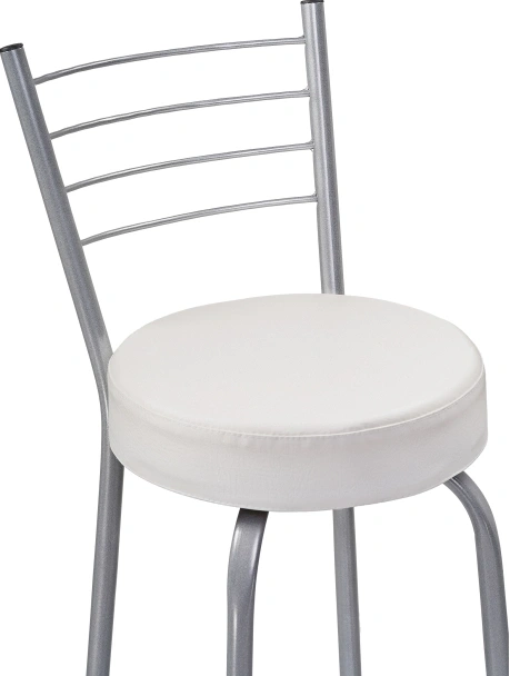 Барный стул Kuroda, белый полимер / светлый мусс
