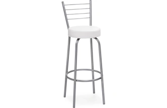 Барный стул Kuroda, белый полимер / светлый мусс