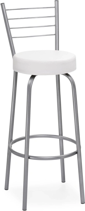 Барный стул Kuroda, белый полимер / светлый мусс