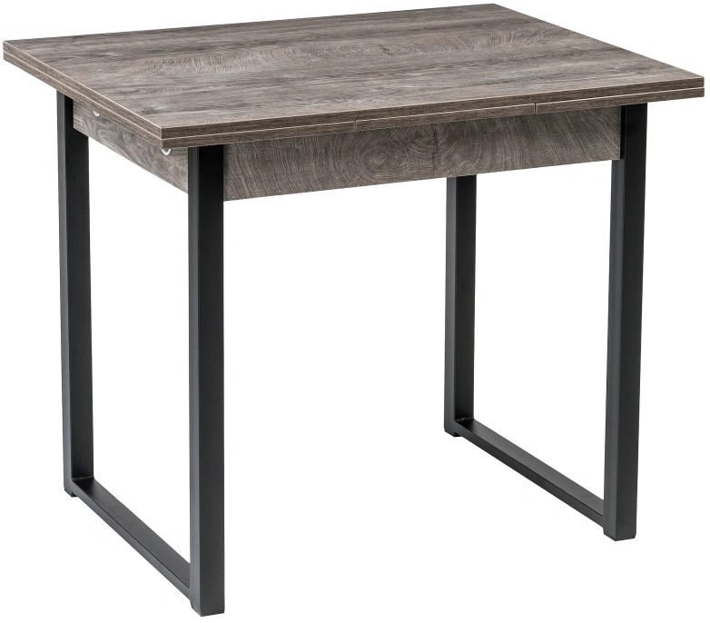 Кухонный раздвижной стол Форли, 90(150)х67х77, дуб рошелье / черный матовый