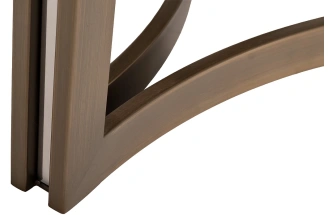 Журнальный стол 58DB-07035, 90x90x38, МДФ, мрамор, бежевый мрамор/ бронзовый