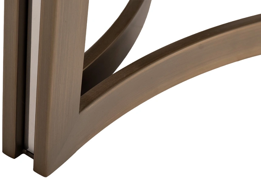 Журнальный стол 58DB-07035, 90x90x38, МДФ, мрамор, бежевый мрамор/ бронзовый