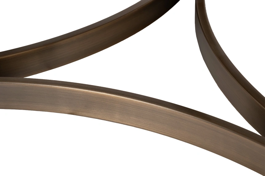 Журнальный стол 58DB-07035, 90x90x38, МДФ, мрамор, бежевый мрамор/ бронзовый