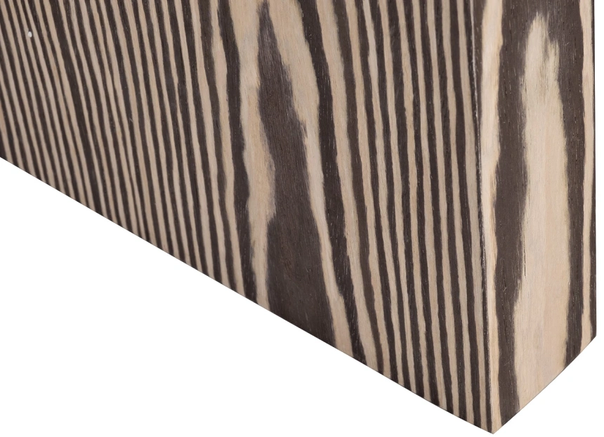 Журнальный стол Zebrano, 140x140x42, МДФ, шпон, коричневый / коричневый