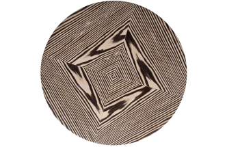 Журнальный стол Zebrano, 140x140x42, МДФ, шпон, коричневый / коричневый