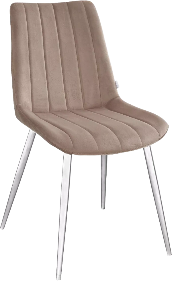 Стул Flip, мягкий, бежевый, велюр G108-74, белый каркас