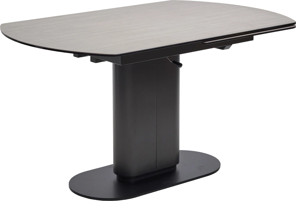 Кухонный стол раздвижной Kai 140, TL-110, поворотная система раскладки, испанская керамика, Темно-серый, Черный