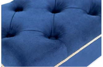Банкетка №15, классическая, мягкая, мора синий
