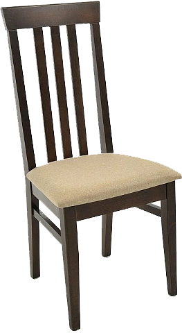 Стул Марио, деревянный, браво бежевый жаккард, каркас орех темный