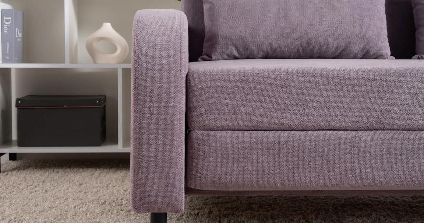 Диван прямой двухместный Киото, Epic 65 Lilac (сирень)