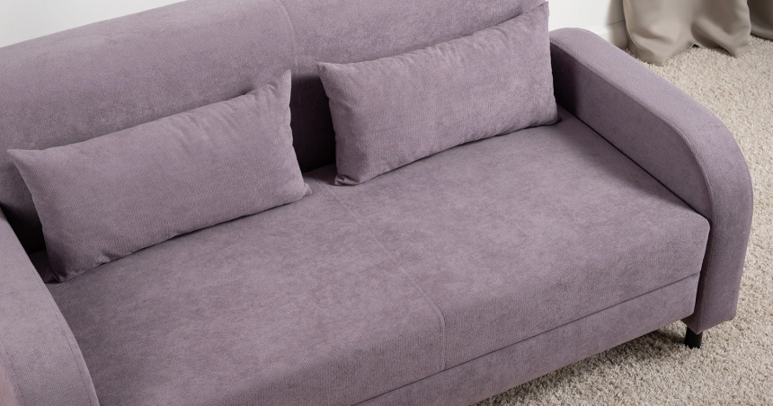 Диван прямой двухместный Киото, Epic 65 Lilac (сирень)