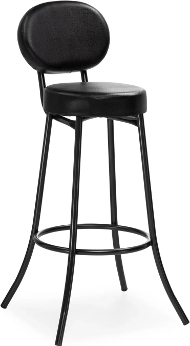 Барный стул Satearant, черный полимер / темный мусс