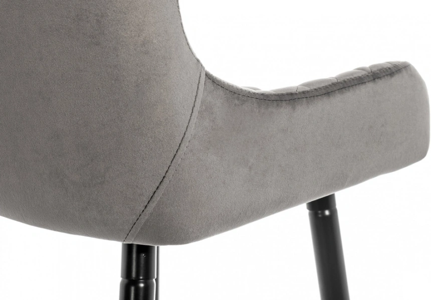 Барный стул Mint, велюр серый