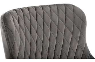 Барный стул Mint, велюр серый