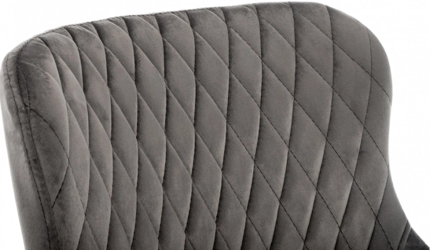 Барный стул Mint, велюр серый