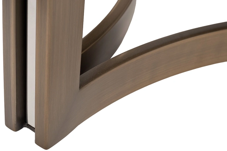 Журнальный стол 58DB-07036, 50x50x60, МДФ, мрамор, бежевый мрамор / бронзовый