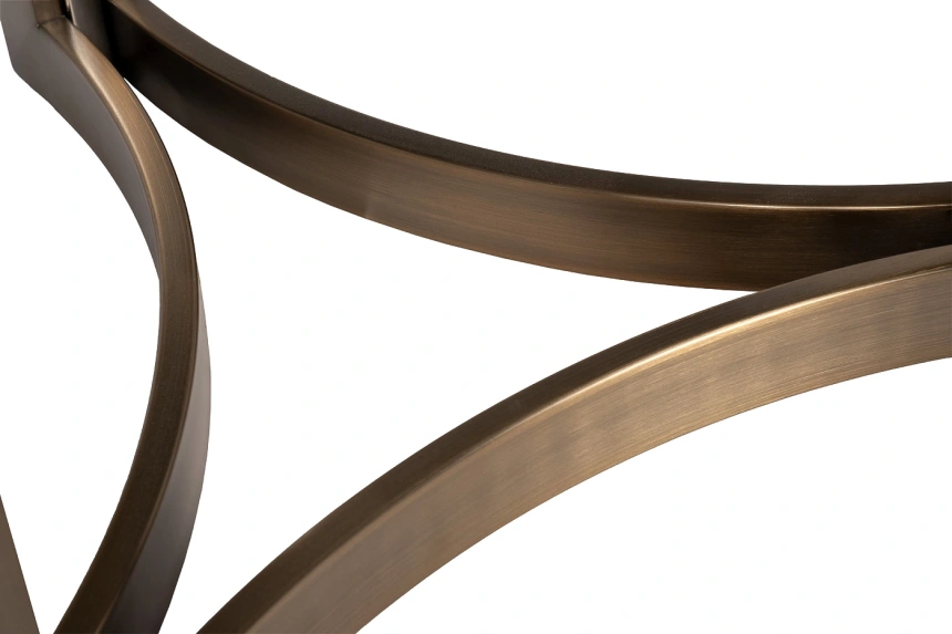 Журнальный стол 58DB-07036, 50x50x60, МДФ, мрамор, бежевый мрамор / бронзовый