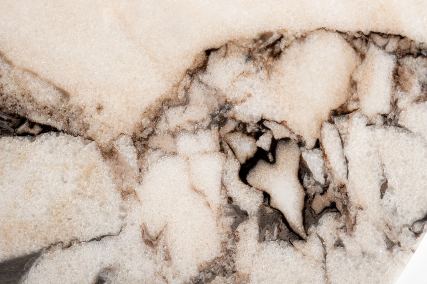 Журнальный стол 58DB-07036, 50x50x60, МДФ, мрамор, бежевый мрамор / бронзовый